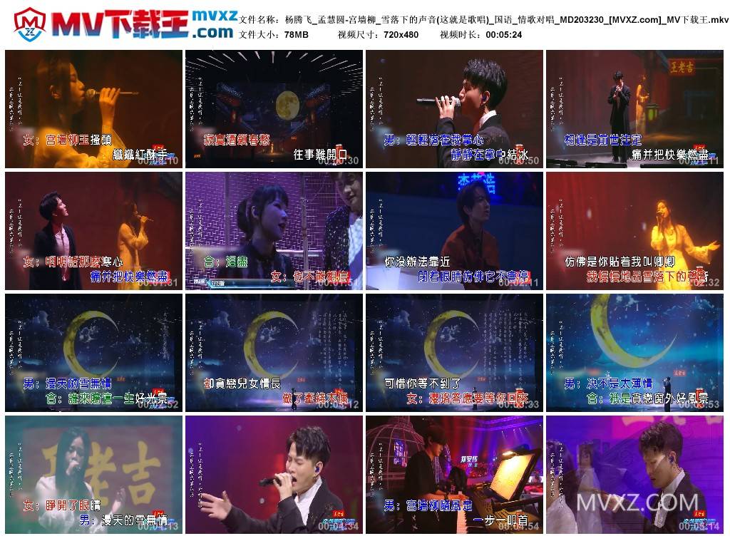 杨腾飞_孟慧圆-宫墙柳_雪落下的声音(这就是歌唱)_国语_情歌对唱_MD203230
